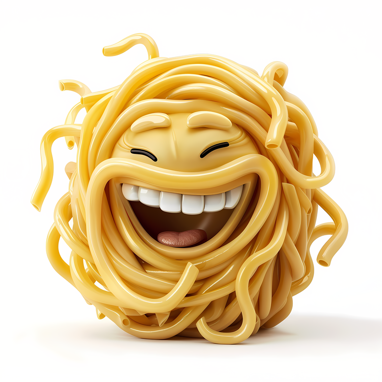 3d Cartoon Food,Smiling Noodles,Noodle Emotion