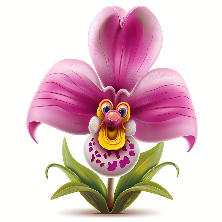 3d Cartoon Flowers,Pink Flower,Plant
