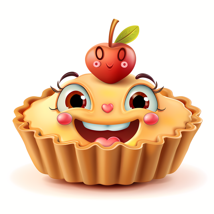 3d Cartoon Dessert,Cartoon Apple Pie,Cute Pie