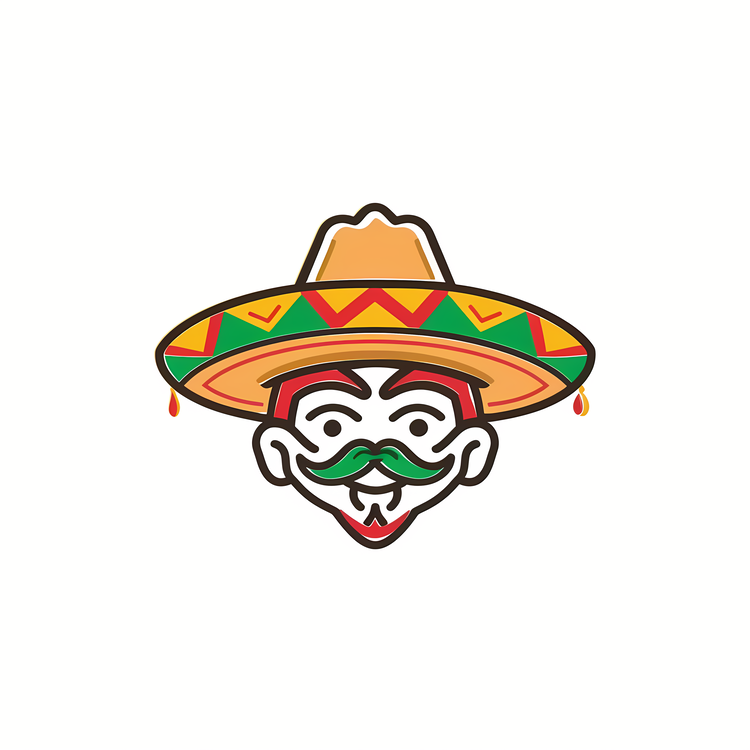 Cinco De Mayo,Logo,Cartoon Character