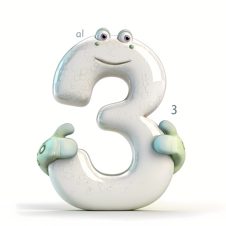 3d Cartoon Number,Alphabet,Cute