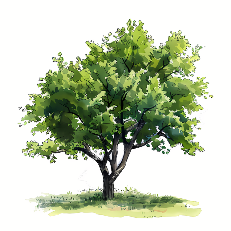 Hickory Tree,Tree,Green