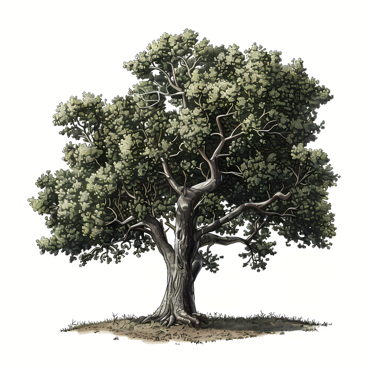 Hickory Tree,Tree,Lonely