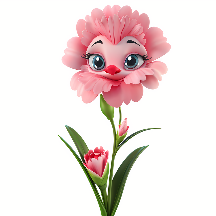3d Cartoon Flowers,Pink Flower,Petal