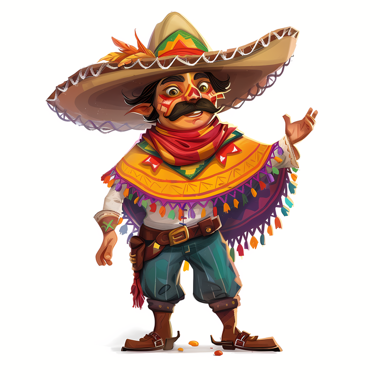 Cinco De Mayo,Mexican Man,Person In Mexican Costume
