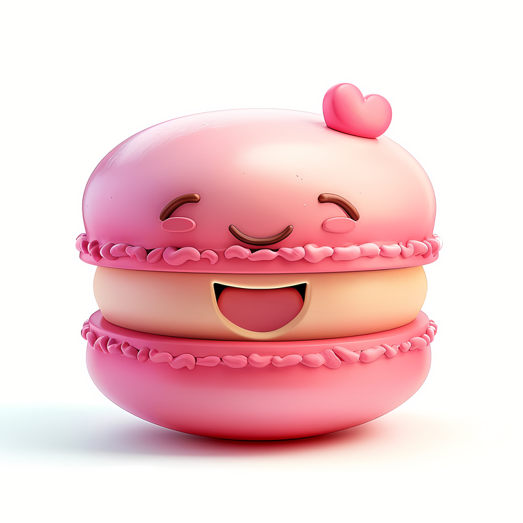 3d Cartoon Dessert,Pink Macarons,Cute Macarons