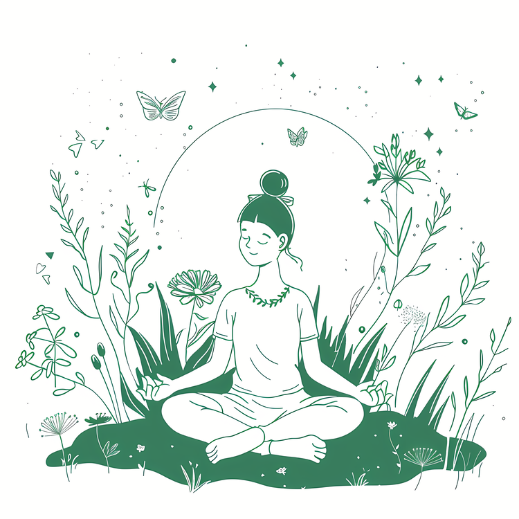 Garden Meditation Day,Girl,Yoga