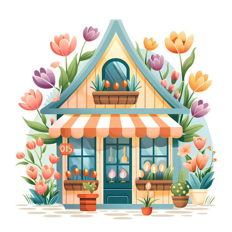 Spring Flower Store,Tulips,Easter
