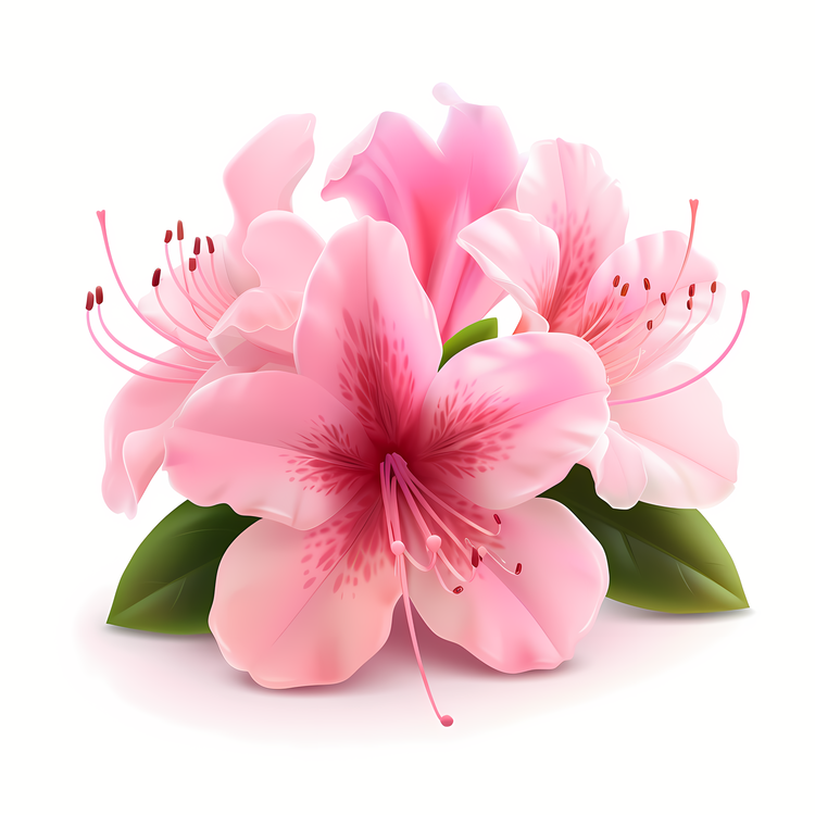 3d Cartoon Flowers,Pink Flowers,Bouquet Of Flowers