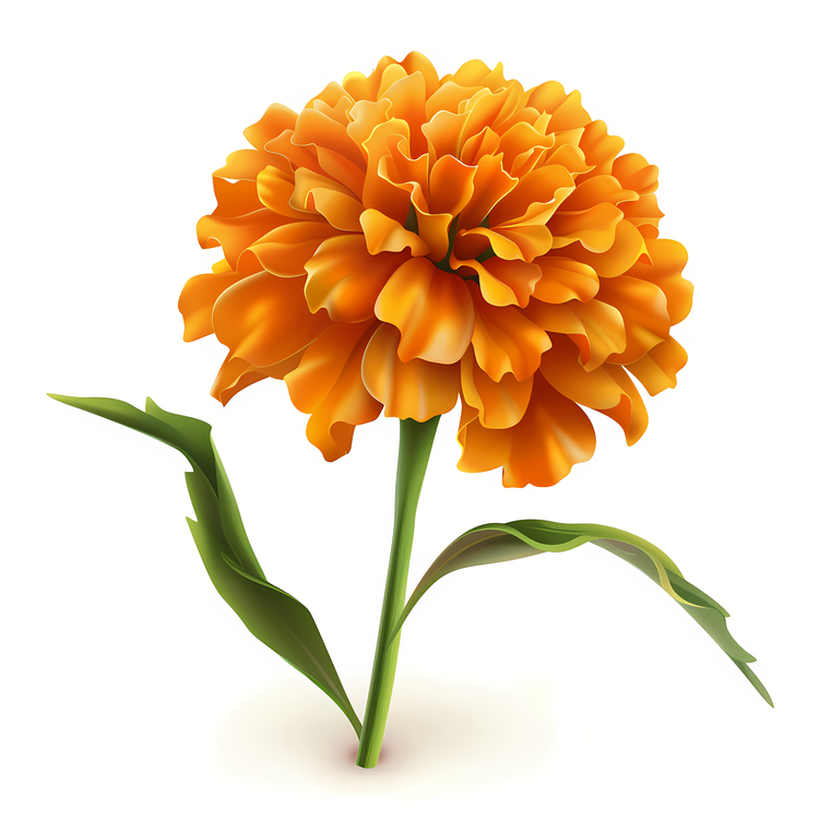 3d Cartoon Flowers,Carnation,Orange Flower