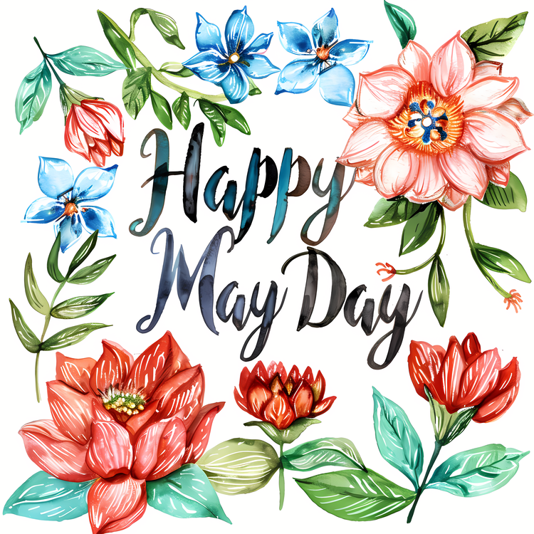 May Day,Watercolor Flowers,Floral Designs