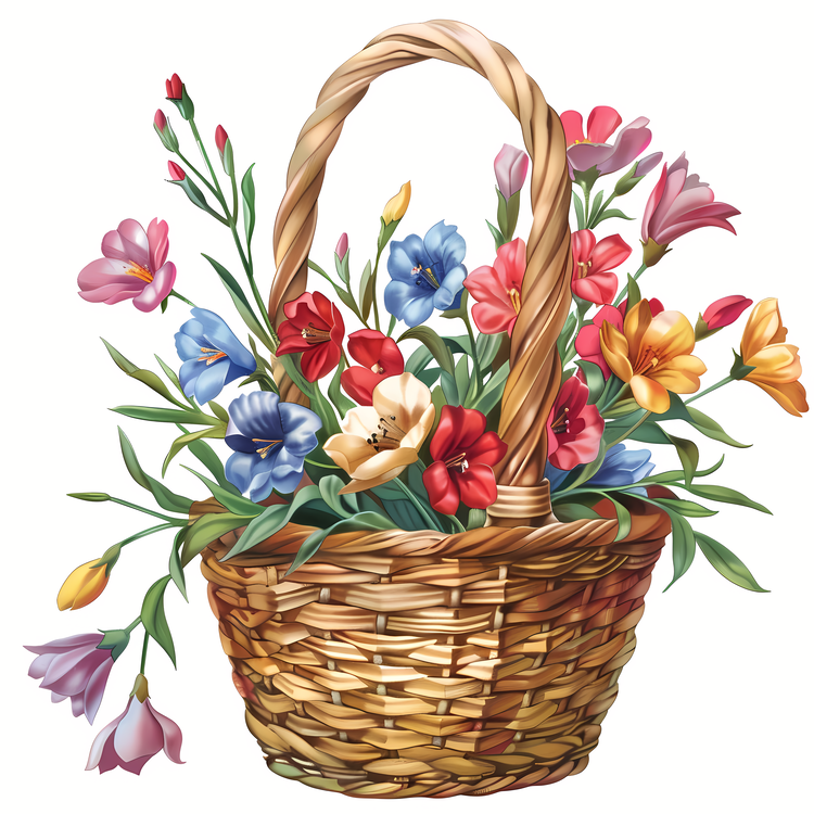 May Day,Basket,Flowers