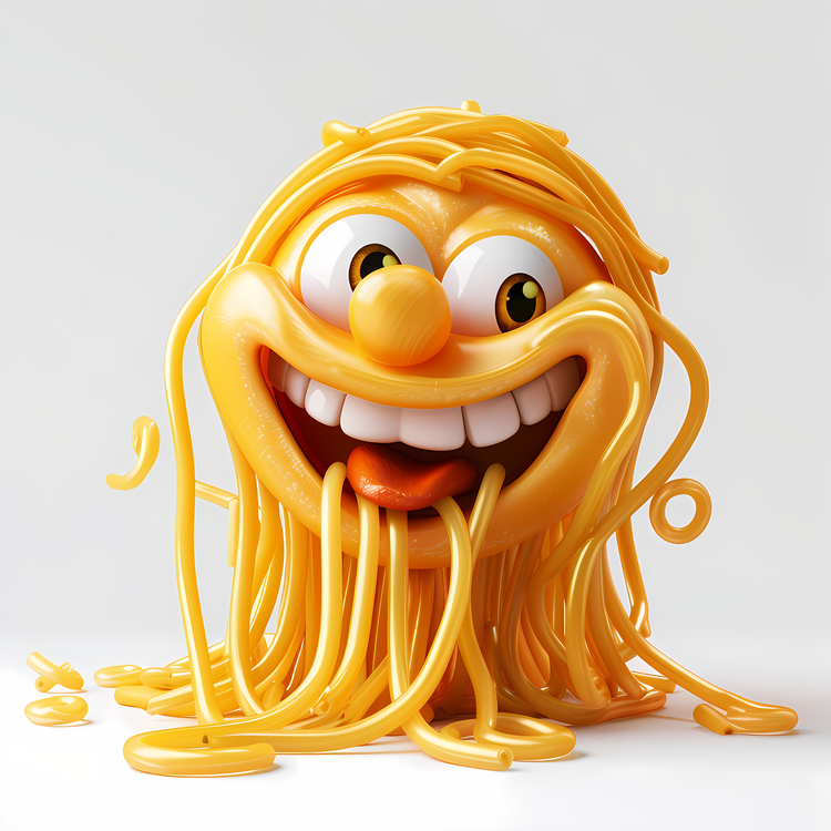 3d Cartoon Food,Spaghetti,Pasta