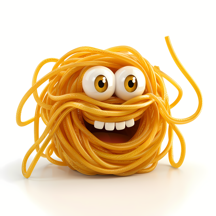 3d Cartoon Food,Spaghetti,Noodle