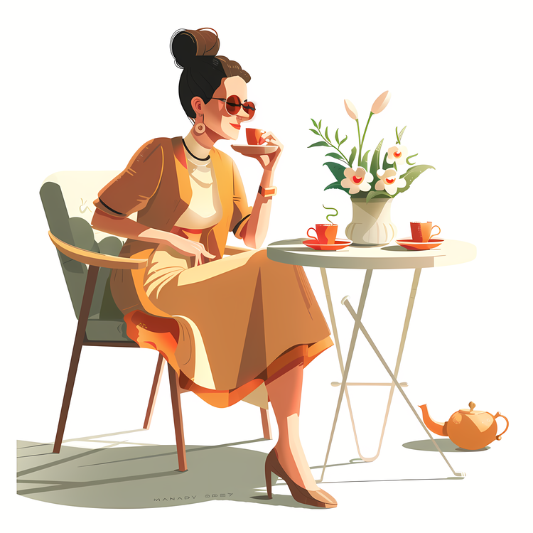 Spring Tea,Woman,Restaurant