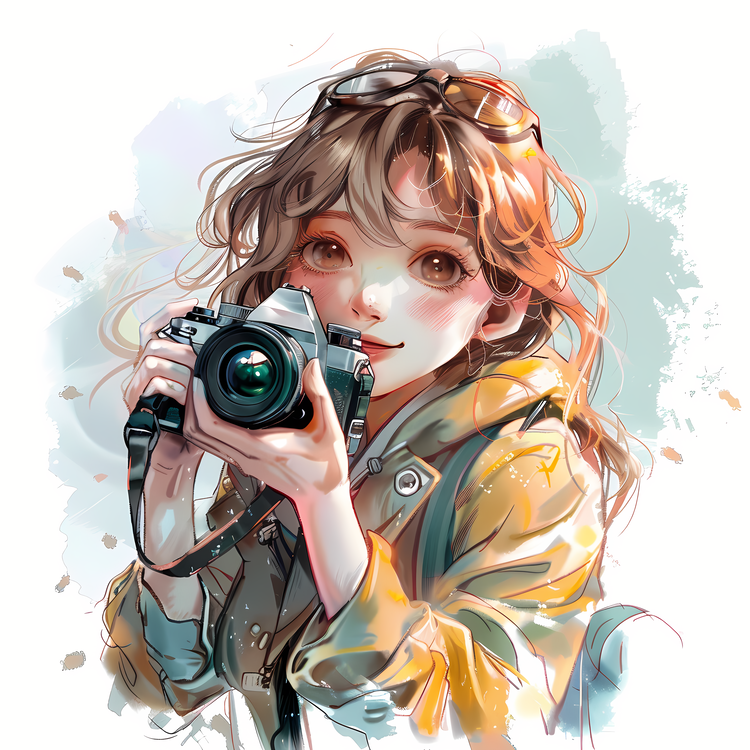 People With Camera,Taking Photo,Girl