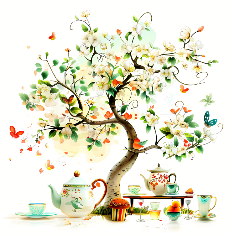 Spring Tea,Tea Party,Butterfly