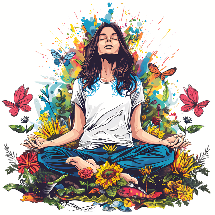 Garden Meditation Day,Woman,Lotus