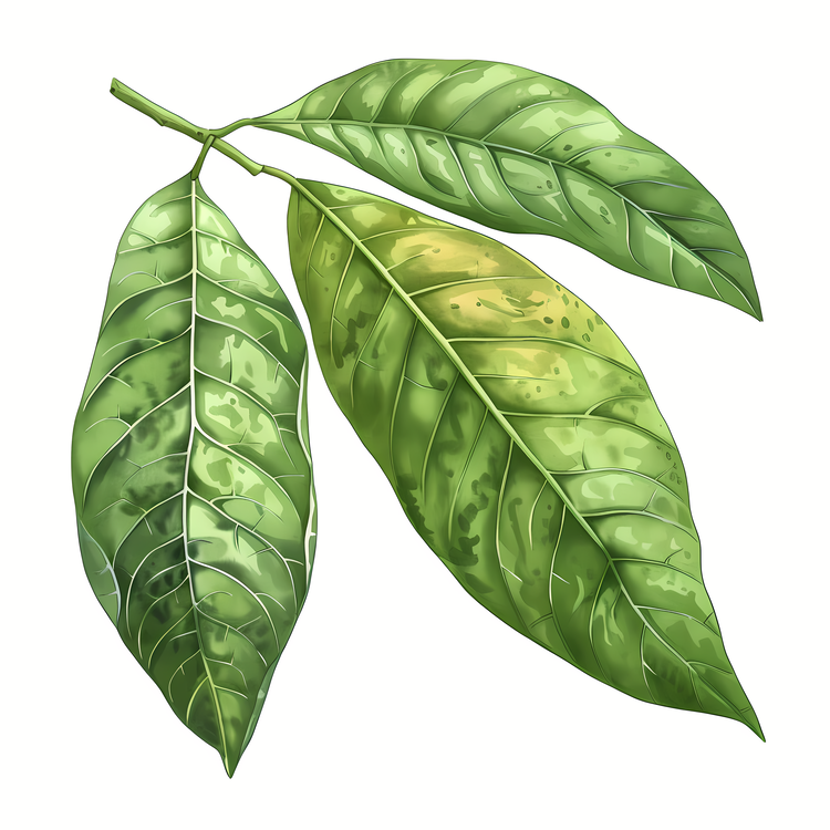 Mango Leaf,Green Leaves,Watercolor Leaves