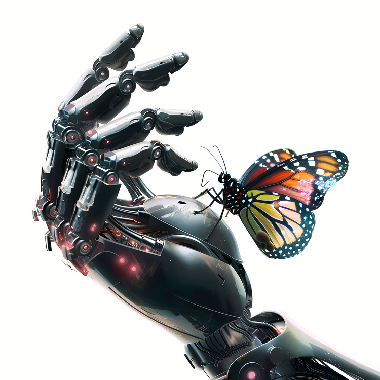 Robot Hand,Butterfly,Robot