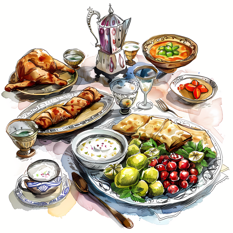 Ramadan Feast,Food,Table