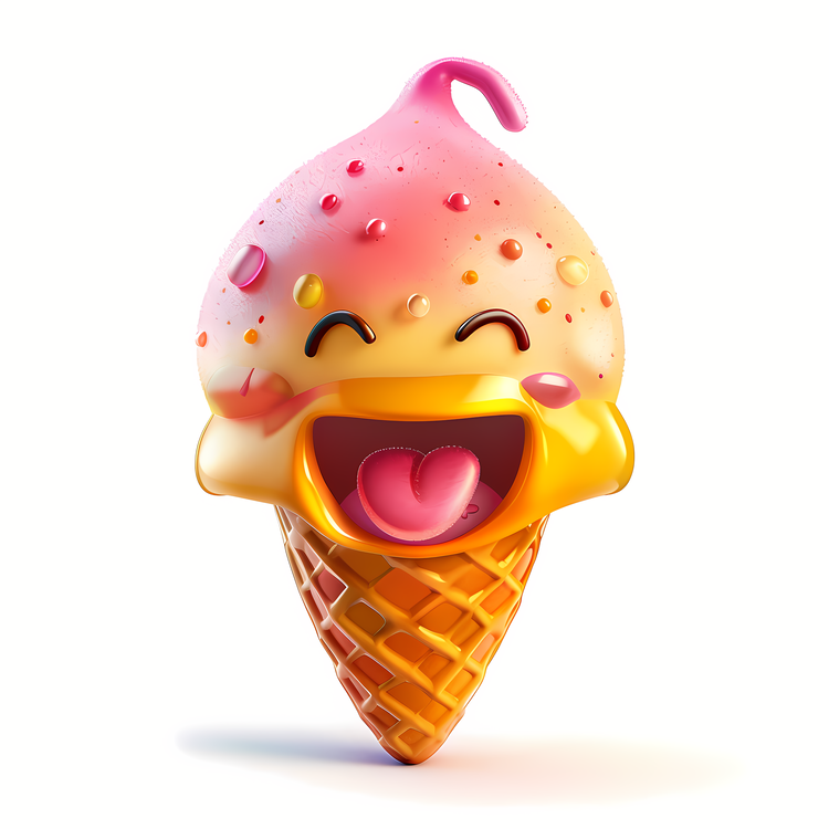 3d Cartoon Dessert,Ice Cream Cone,Cartoon