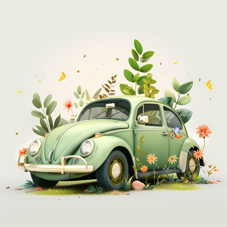 Spring Car,Vintage Car,Vw Bug