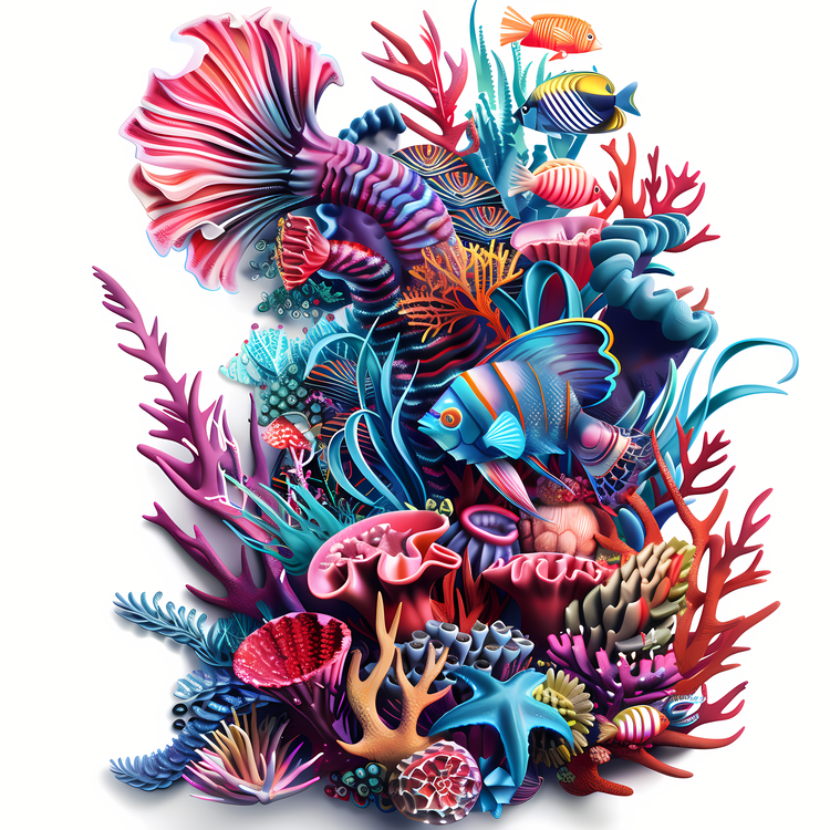 Coral Reef,Sea Creatures,Underwater World