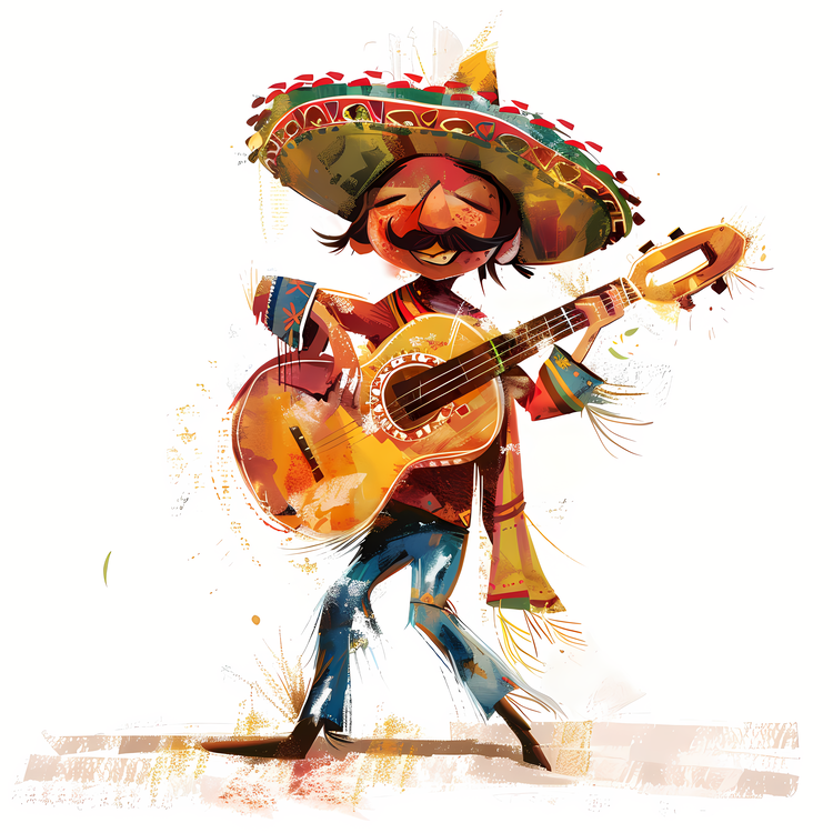 Cinco De Mayo,Man Playing Guitar,Musician