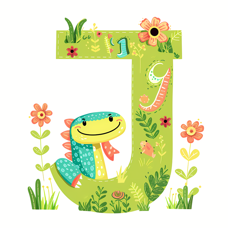 3d Cartoon Alphabet,Jungle,Turtle