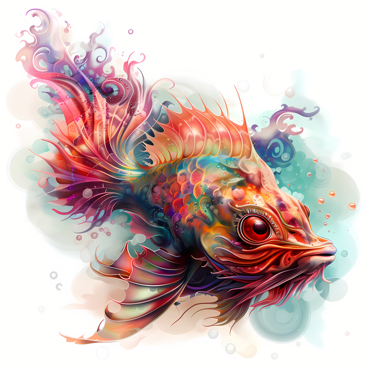 Fish,Watercolor,Artistic