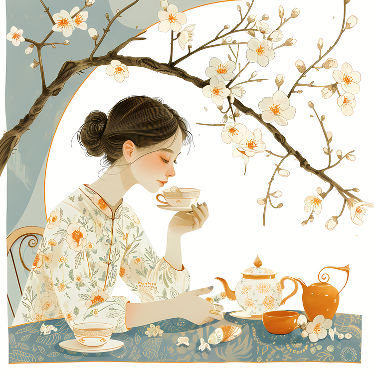 Spring Tea,Tea,Woman