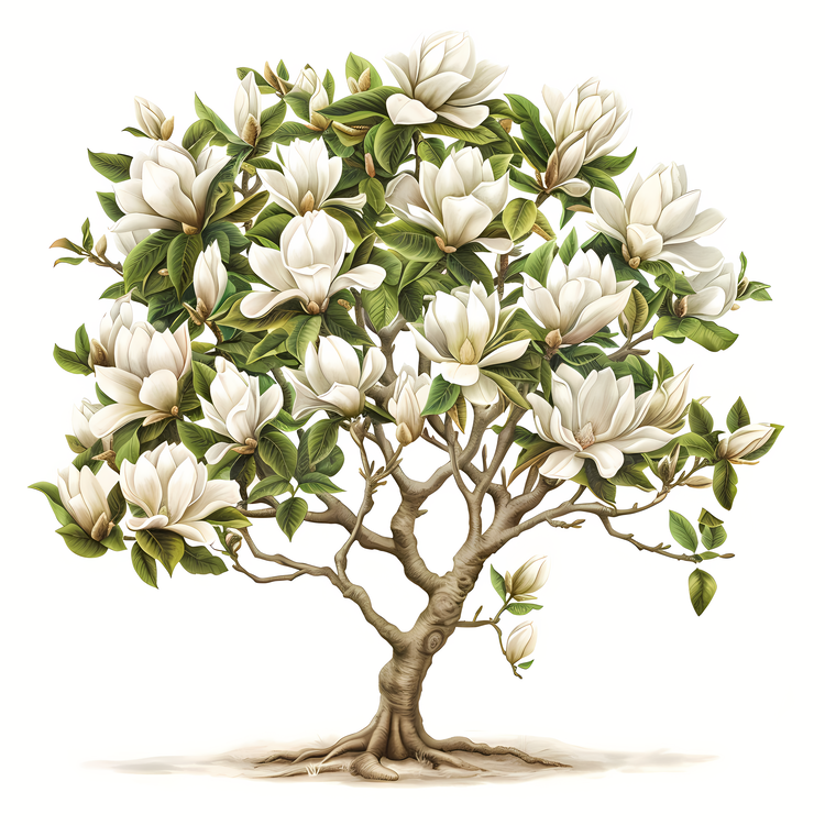 Magnolia Tree,Flower,Tree
