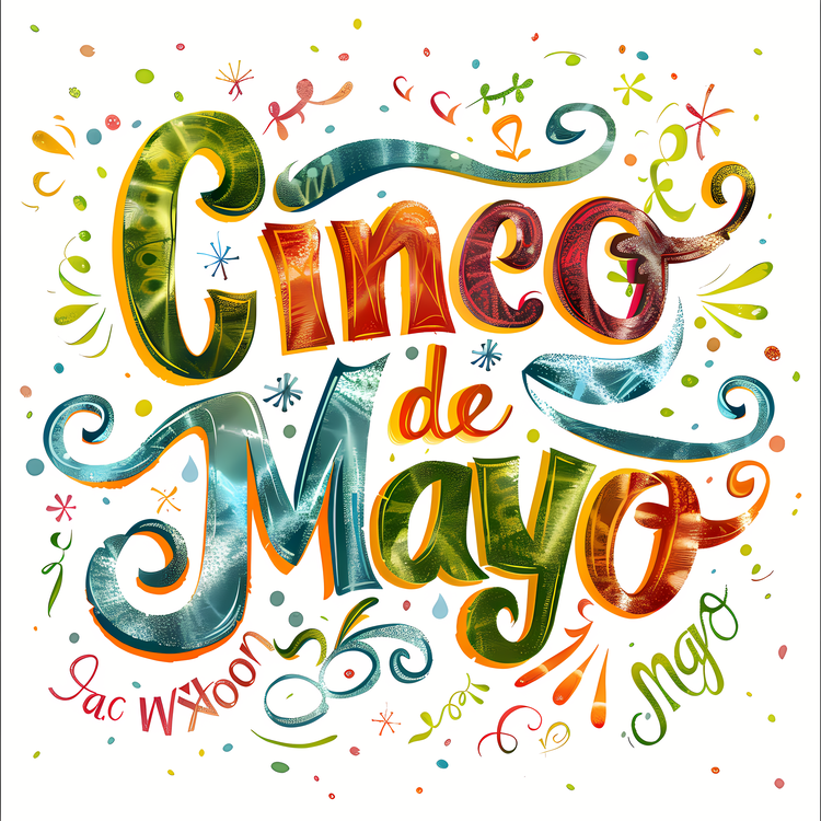 Cinco De Mayo,Spanish Lettering,Handwritten Calligraphy