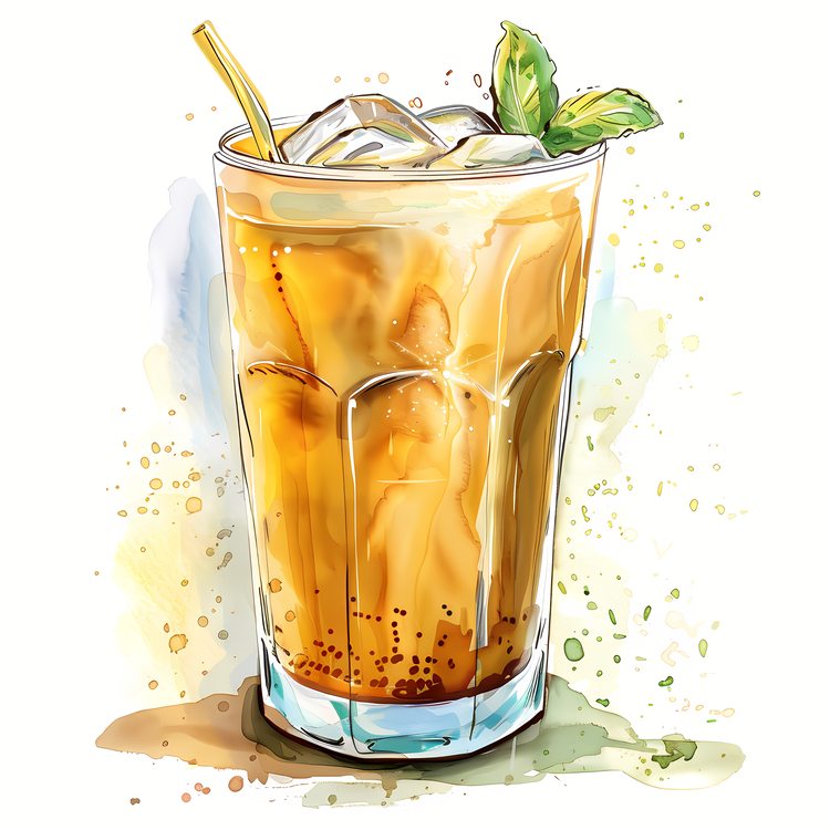 Jaljeera Beverage,Watercolor,Tea