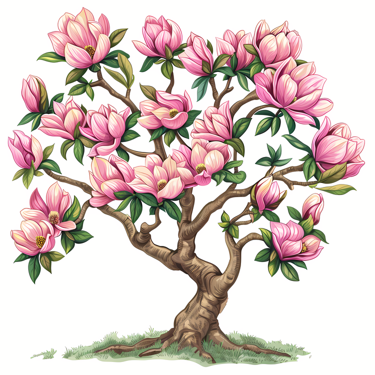 Magnolia Tree,Pink Magnolia Tree,Flowering Tree