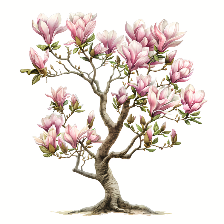 Magnolia Tree,Tree,Flowers