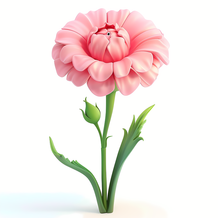 3d Cartoon Flowers,Flower,Pink