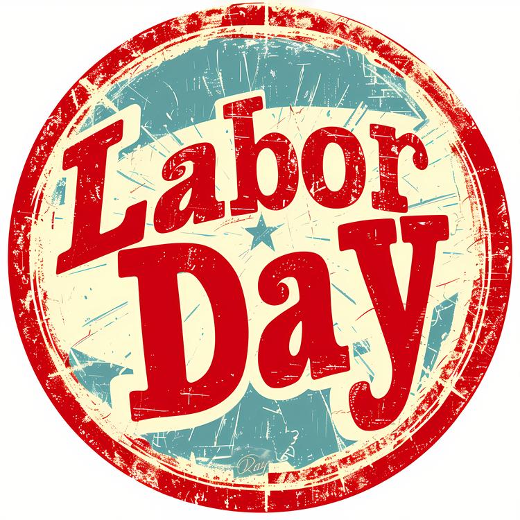 Labor Day,Red Rubber Stamp,Grunge Background