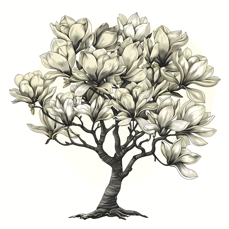 Magnolia Tree,Tree,Flower