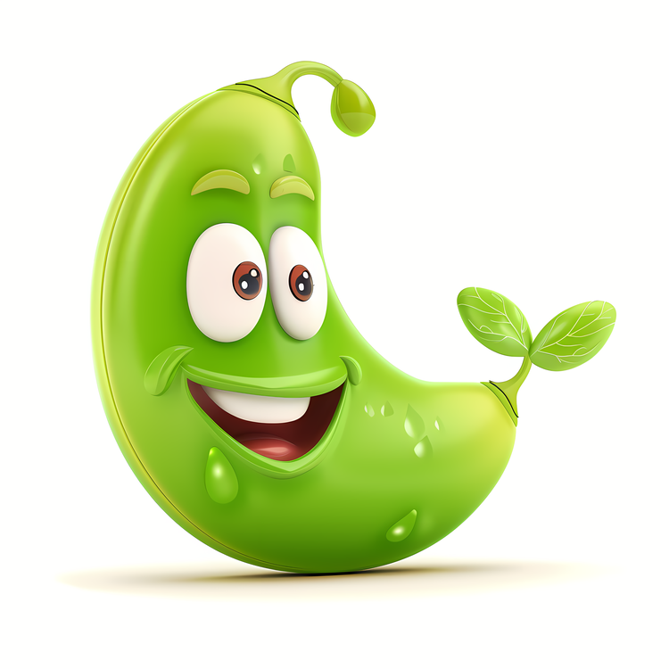 3d Cartoon Vegetable,Green Banana,Cute