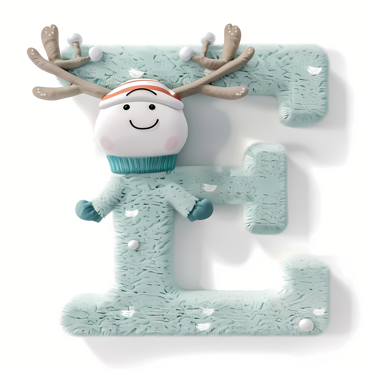 3d Cartoon Alphabet,Christmas,Snowman