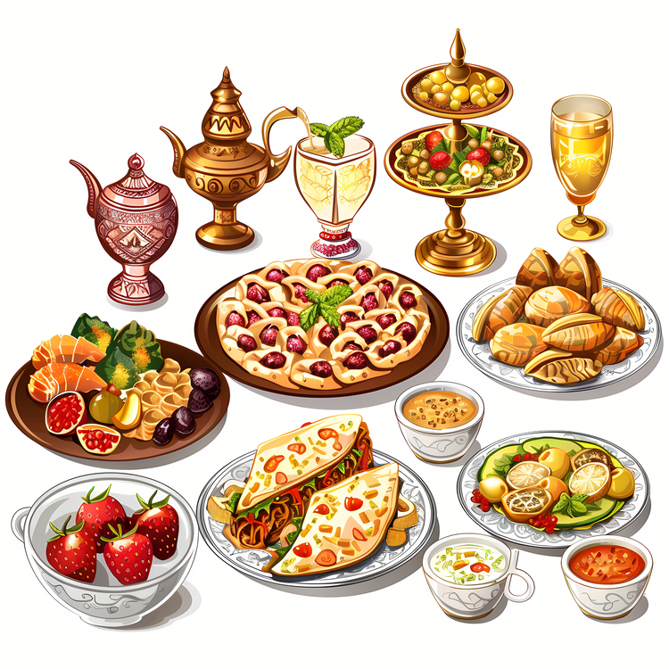 Ramadan Feast,Food,Plate