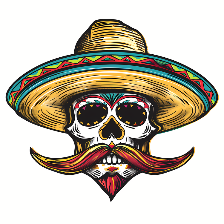 Cinco De Mayo,Skull,Sombrero