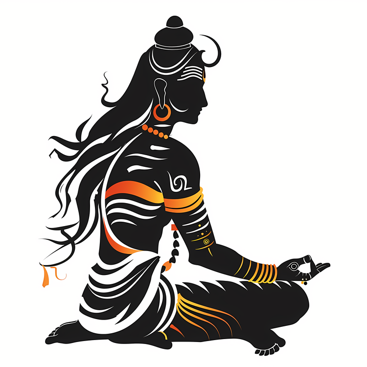 Shiva,Silhouette,Sleeping