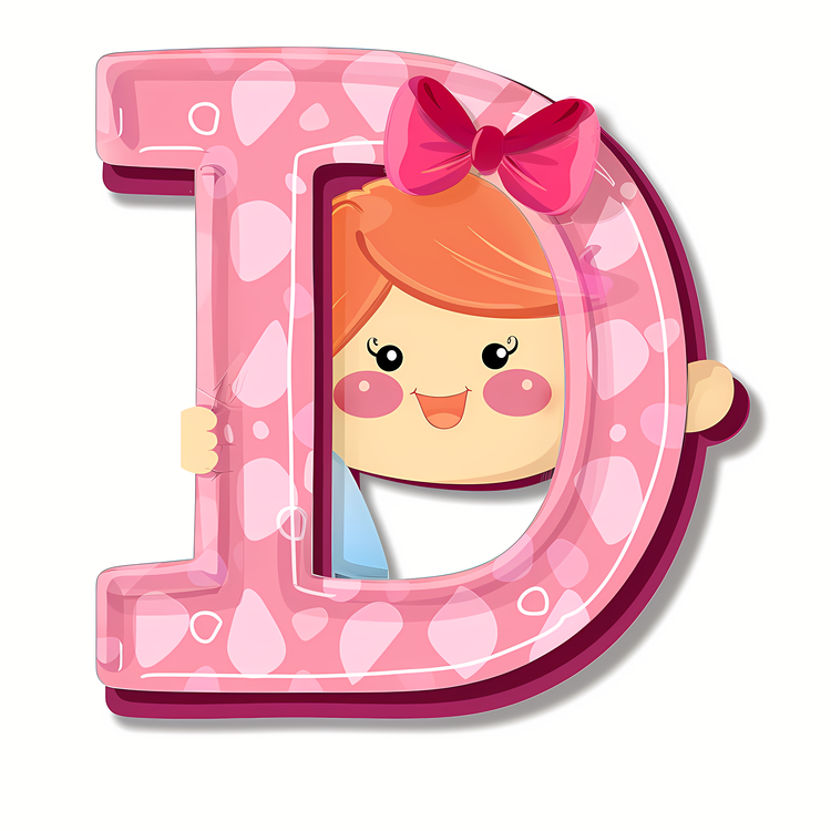 3d Cartoon Alphabet,Girl,Princess