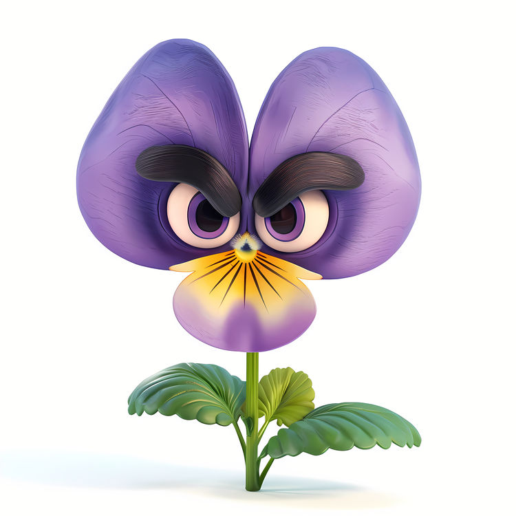 3d Cartoon Flowers,Purple,Flower
