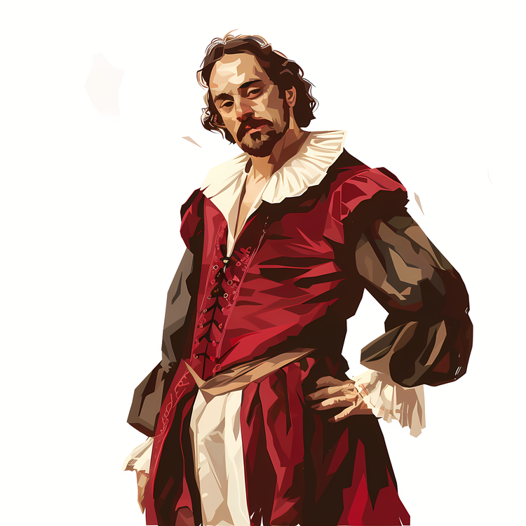 Shakespeare Day,Renaissance,Red And Black