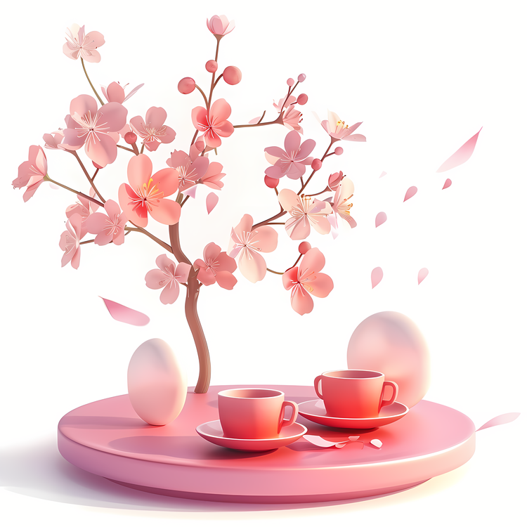Spring Tea,Cherry Blossom,Sake Cup