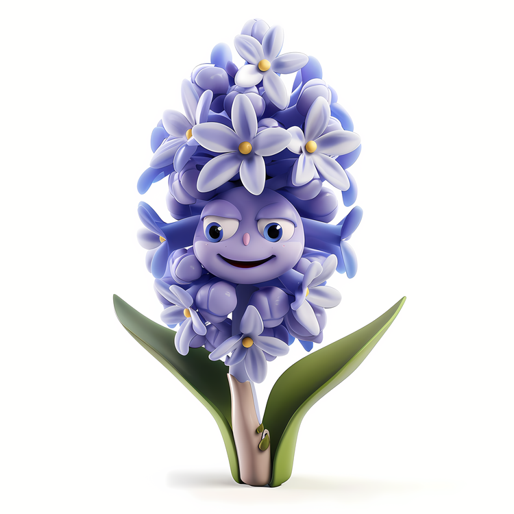 3d Cartoon Flowers,Flower,Blue